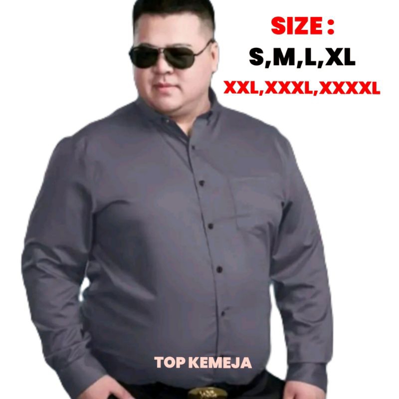 Kemeja abu pria Kemeja abu pria jumbo Kemeja abu abu jumbo cowok Kemeja abu big size Kemeja abu abu 