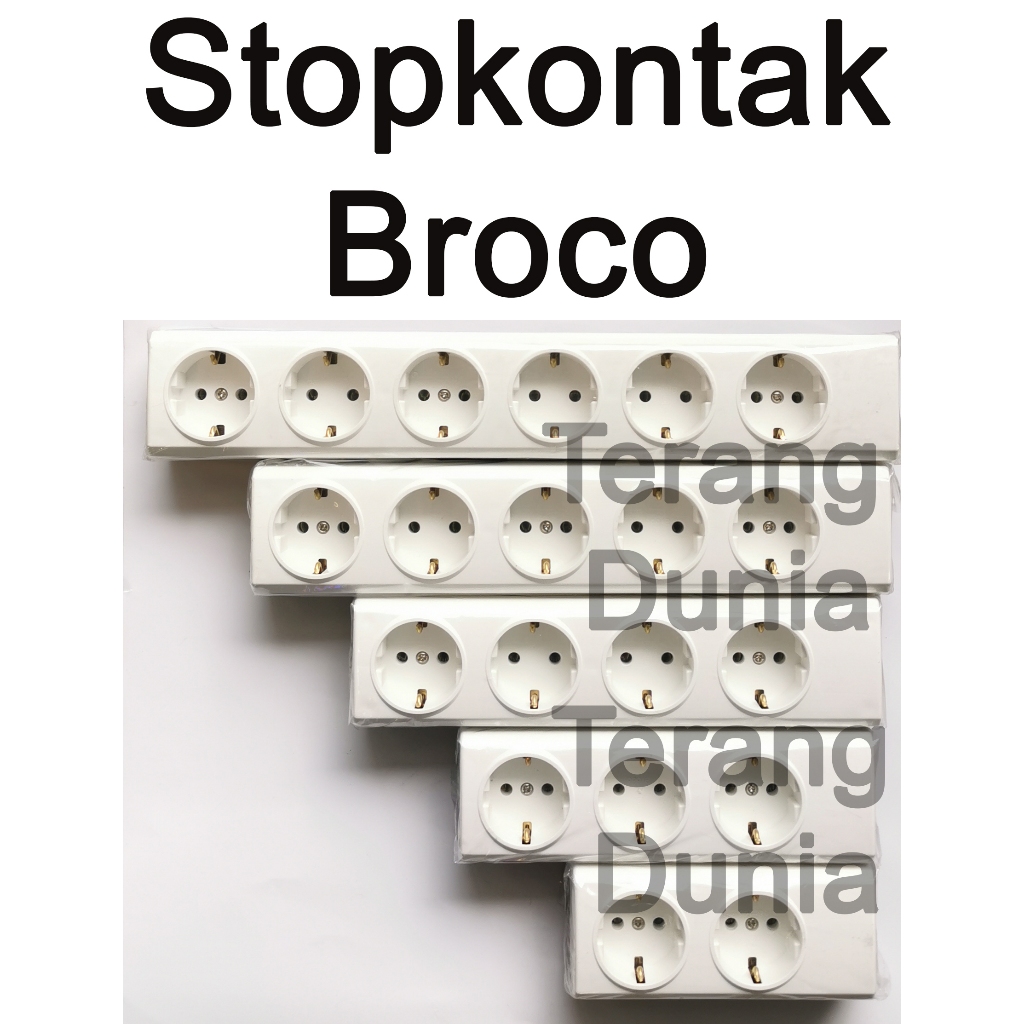 Stopkontak Broco Terminal Broco Terminal 2 lubang 3 lubang 4 lubang 5 lubang 6 lubang Broco