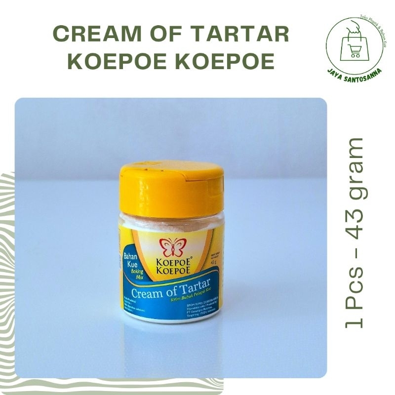 

Krim Bubuk Pelapis Kue / Cream Of Tartar | Koepoe Koepoe 43gram