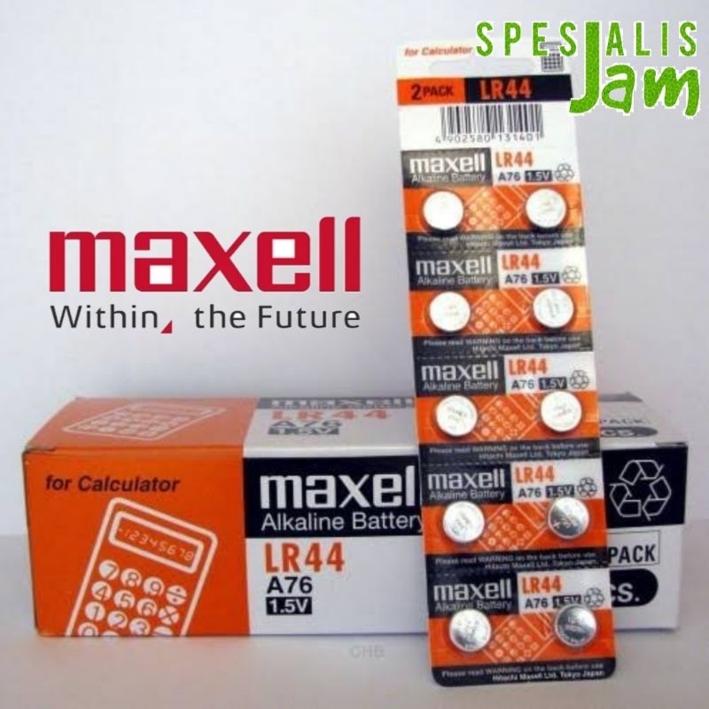 Batre Maxell 44 baterai LR44 original