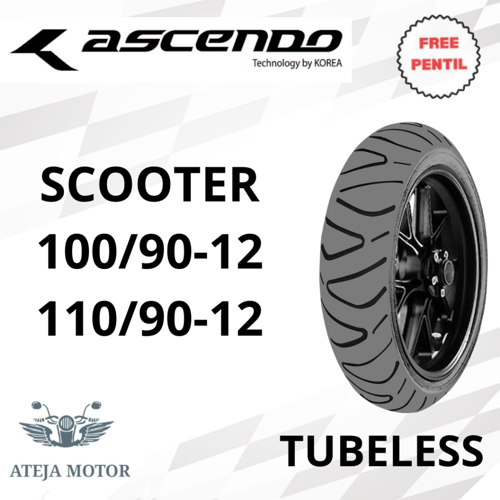 Ban Ring 12 Ban Motor Ring 12 Ascendo Scooter 100/90-12 110/90-12 Ban Tubeless Ban Scoopy RIng 12