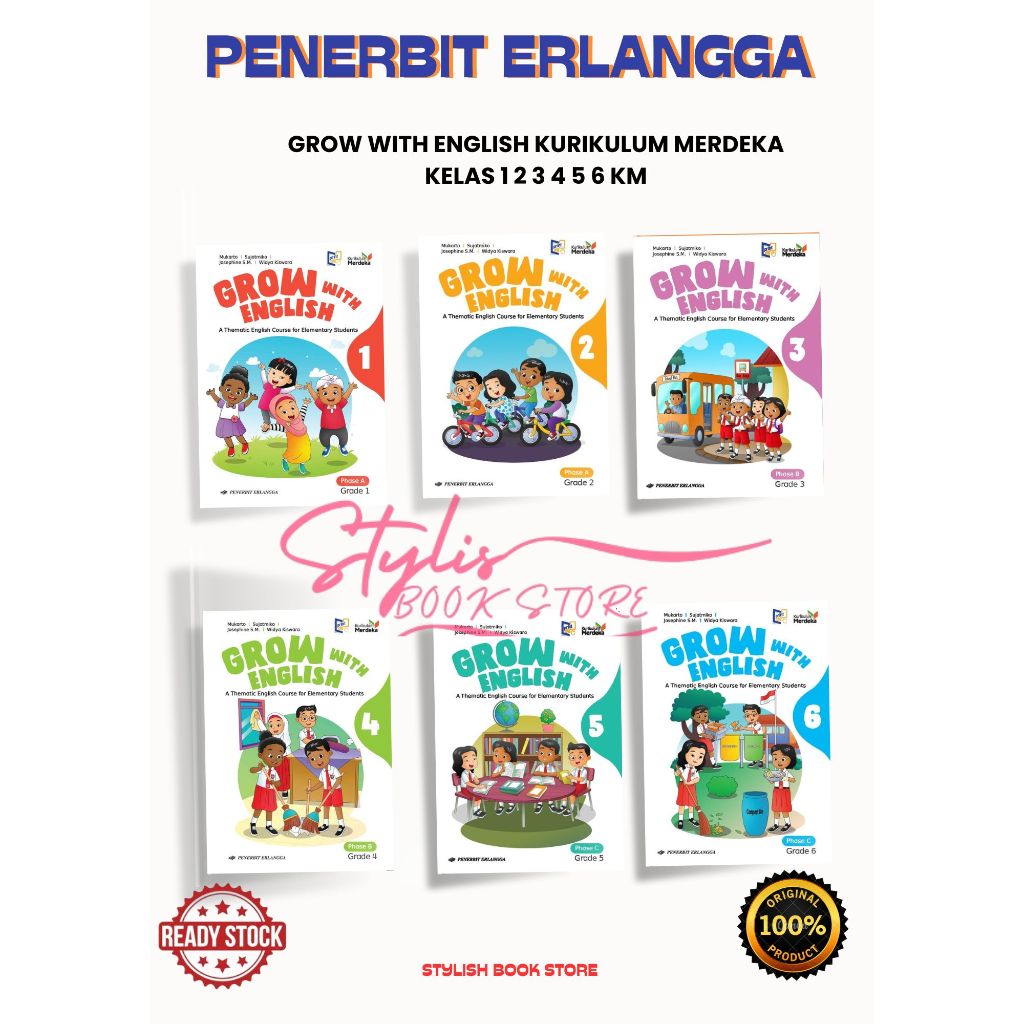 

GROW WITH ENGLISH KELAS SD MI 1 2 3 4 5 6 KM KURIKULUM MERDEKA ORIGNAL
