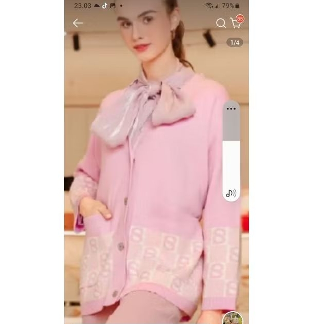 BUTTONSCARVES OVERSIZE PLAID CARDIGAN