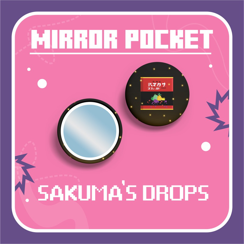 𝗠𝗶𝗻𝗶𝗺𝗮𝗹 𝗢𝗿𝗱𝗲𝗿 𝟮 𝗣𝗰𝘀 𝗕𝗶𝘀𝗮 𝗖𝗮𝗺𝗽𝘂𝗿 𝗣𝗿𝗼𝗱𝘂𝗸 𝗟𝗮𝗶𝗻 Sakuma's Drops Mirror Pocket/Mirror pocket/Pixel art/Ani