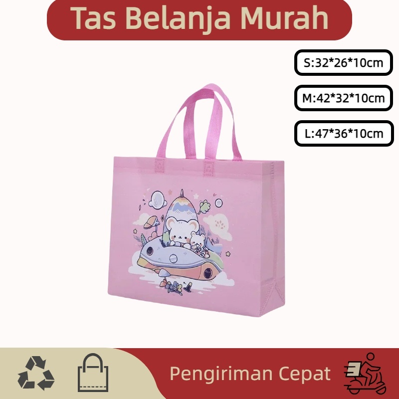 

Goodie bag-Tas Belanja tas spunbond tas souvenir premium tebal dan kuat/Terlaris lipat jumbo/ waterproof/shopping bag A26