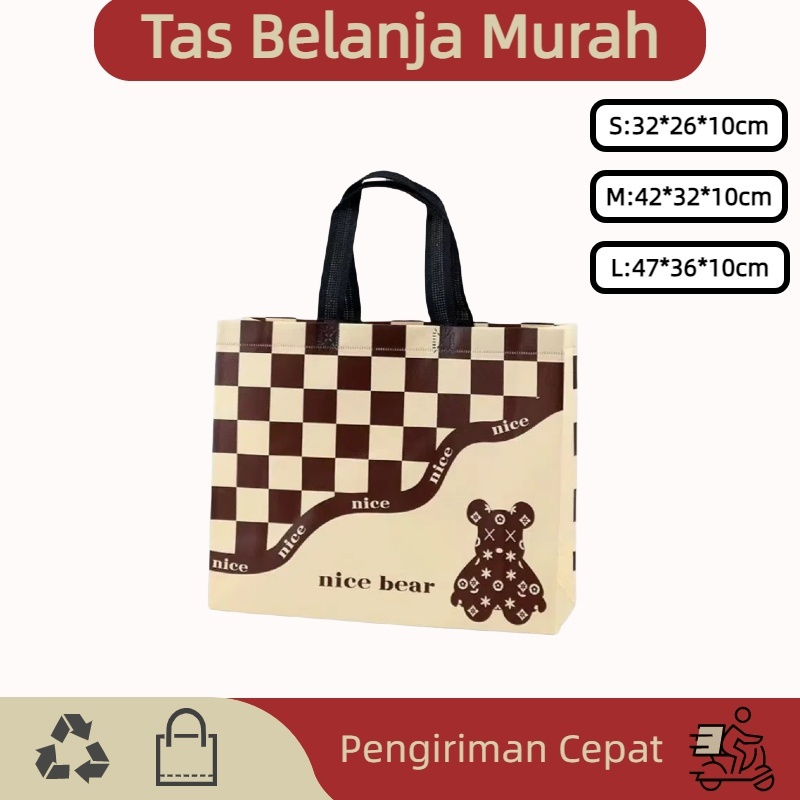 

Goodie bag-Tas Belanja tas spunbond tas souvenir premium tebal dan kuat/Terlaris lipat jumbo/ waterproof/shopping bag A35