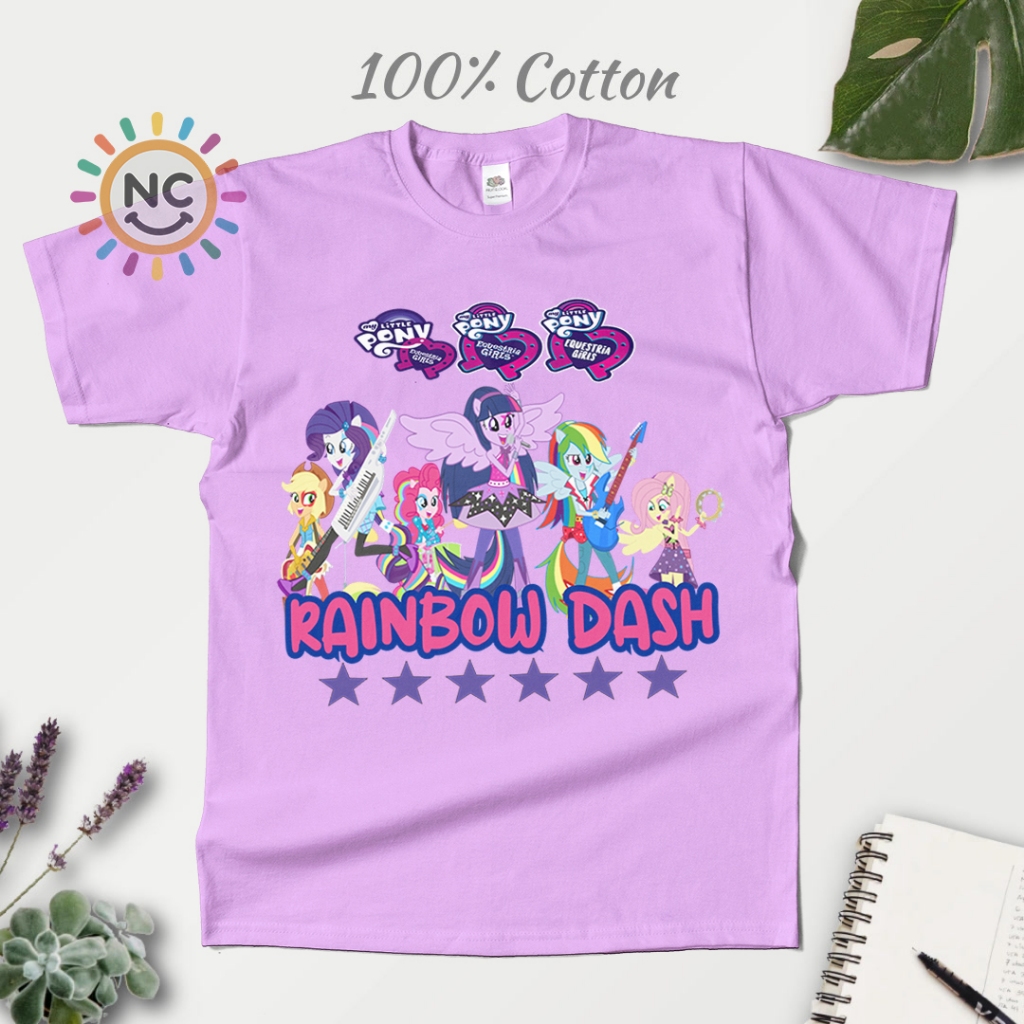 Baju Kaos Anak Little Pony Equestria Girl Rainbow Dash