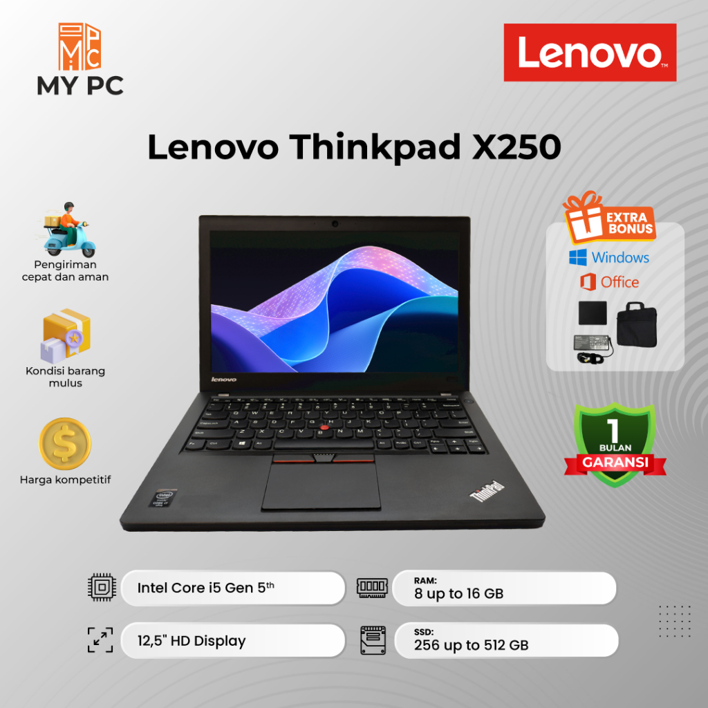 Lenovo Thinkpad X250 Core i5 GEN5 - 12"