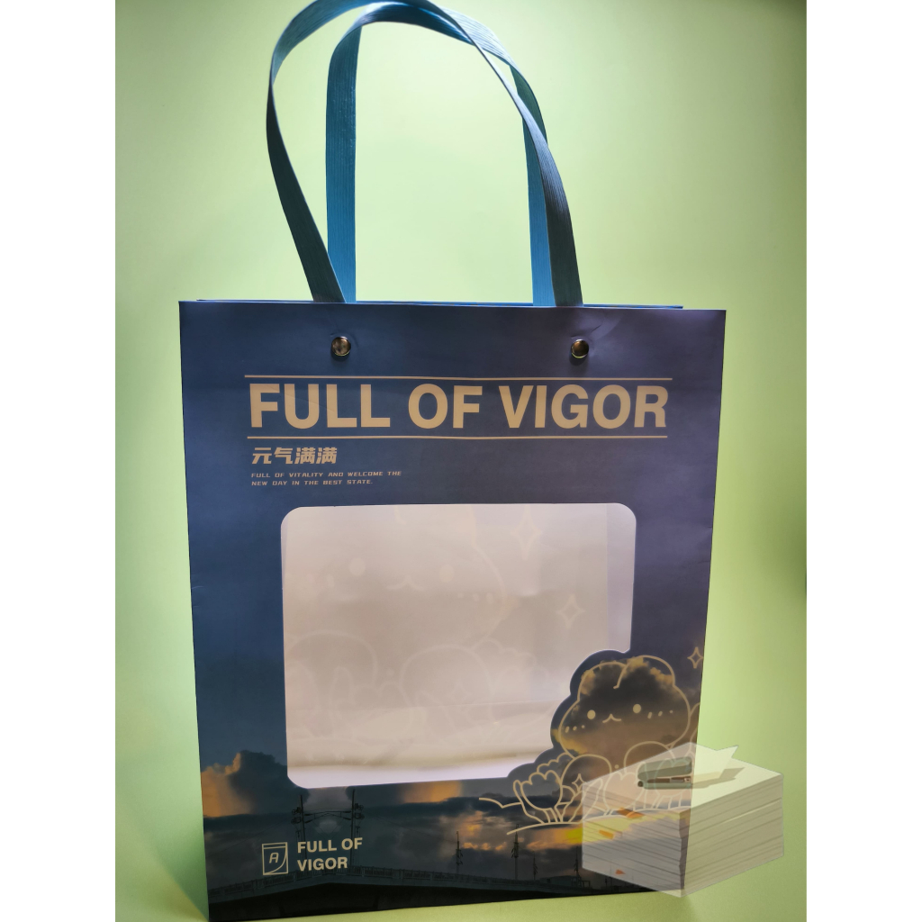 

Wenqu Paperbag Transparant Mika Full of Vigor LPD-061 ukuran Medium