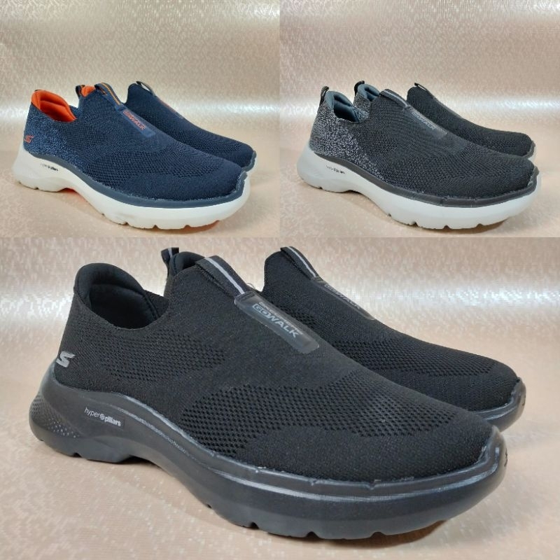 Sepatu Pria/Skechers Hyper Pillars/Sepatu Skechers Gowalk 6 Hyper Pillars/Sepatu Skechers Pria Slip 