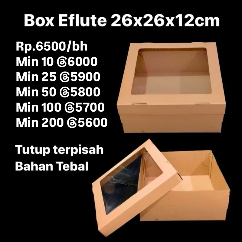 

Box Eflute 26x26x12cm