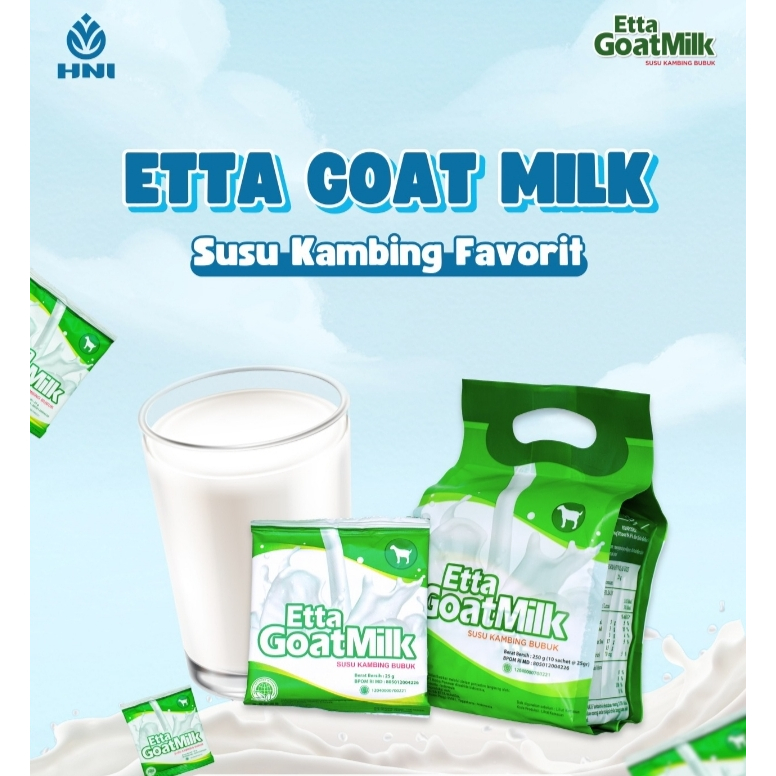 

Etta Goat Milk HNI HPAI Susu Kambing Ettawa Original, Gula Aren, Cokelat