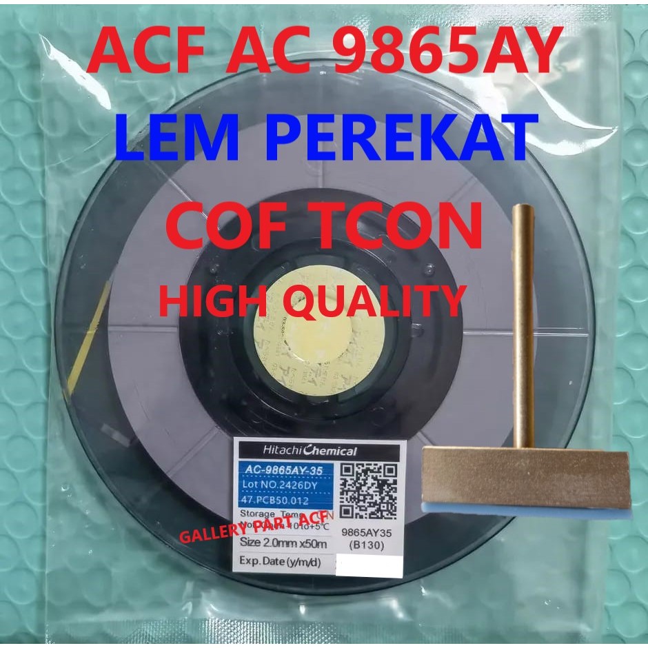 PAKET  LEM ACF AC 9865 PEREKAT Fleksibel cof kaca lcd cof T con TCON TICON  + MATA SOLDER T untuk me