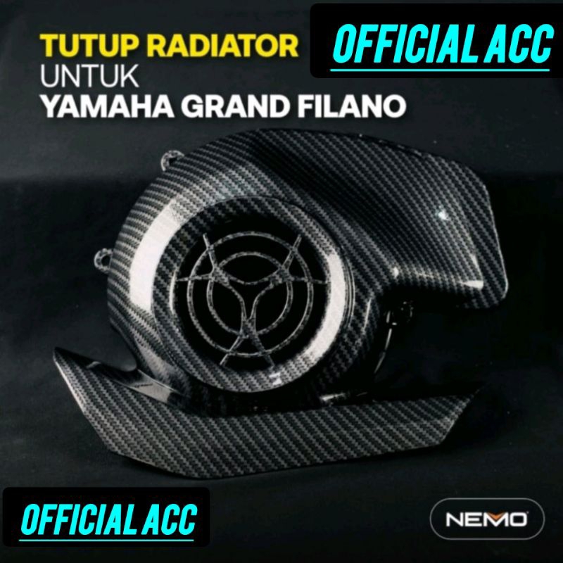 Cover Kipas Radiator Grand Filano Carbon Nemo