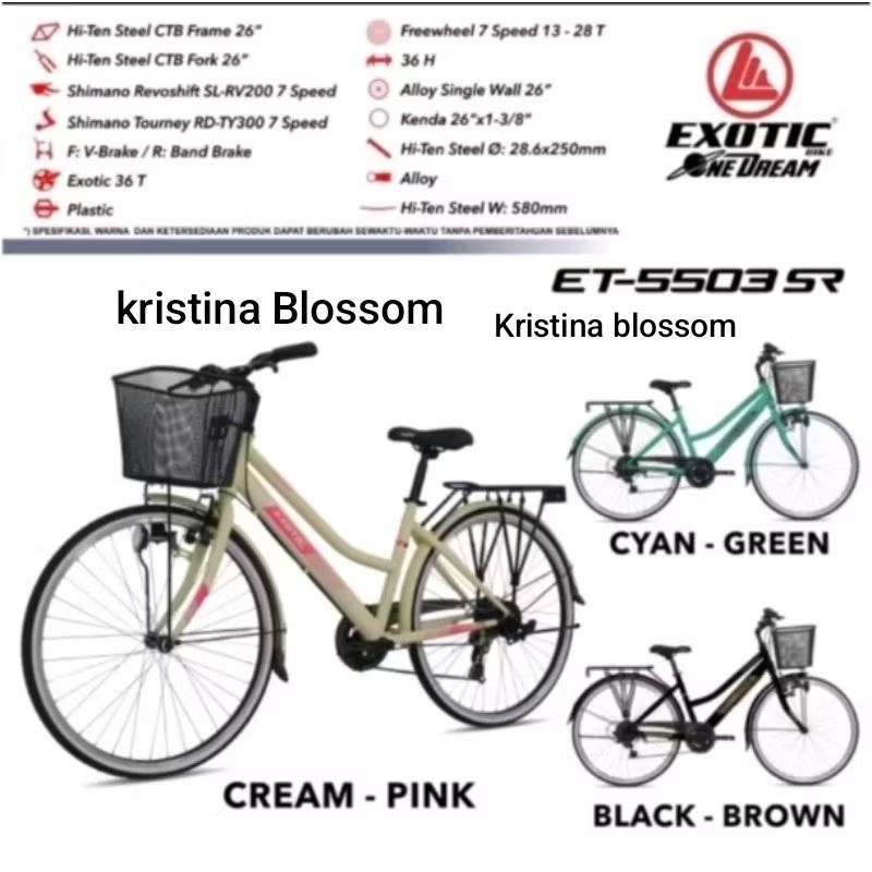 Sepeda City Bike 24 inch 26 inch Exotic ET 9877 MX 9788 GX keranjang Luar Bandung