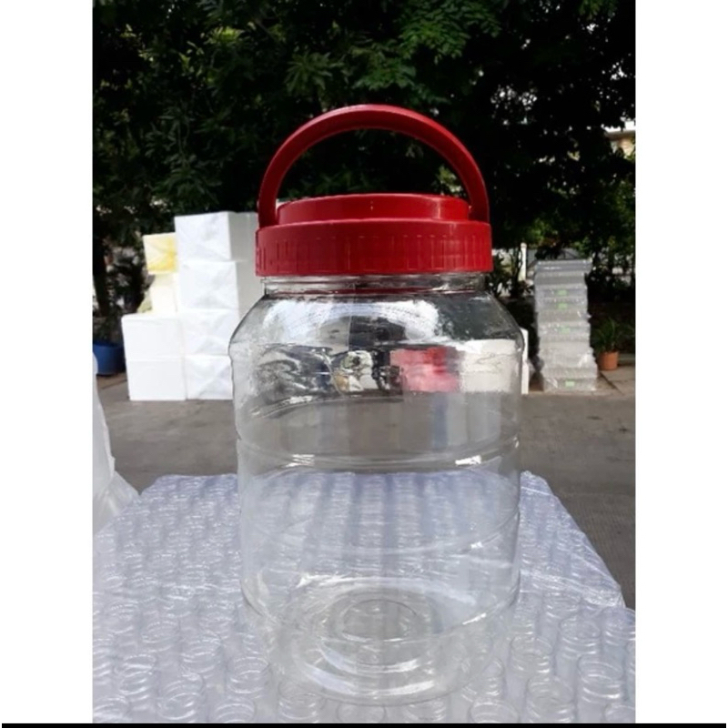 Toples Plastik Tebal 10 Liter  Anti Pecah/ toples kerupuk / kacang / kue dengan tutup