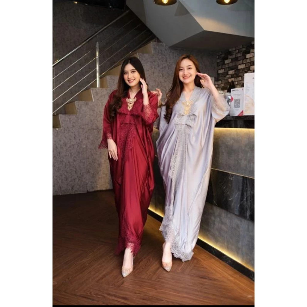 Kaftan Polos Satin Velvet Premium Wanita- Kaftan Pesta, kondangan