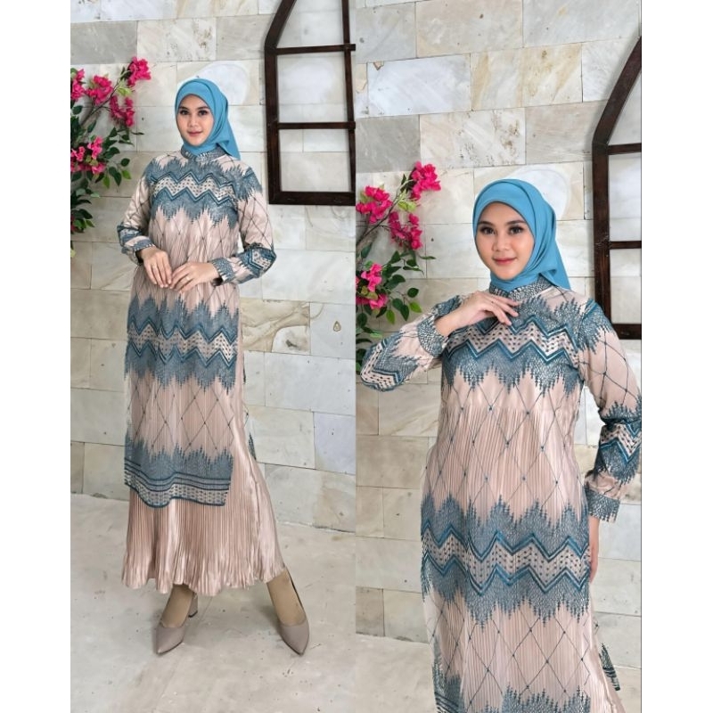 Zf Zeina Shanum Syari //Cerruty Bordir// Free Hijab