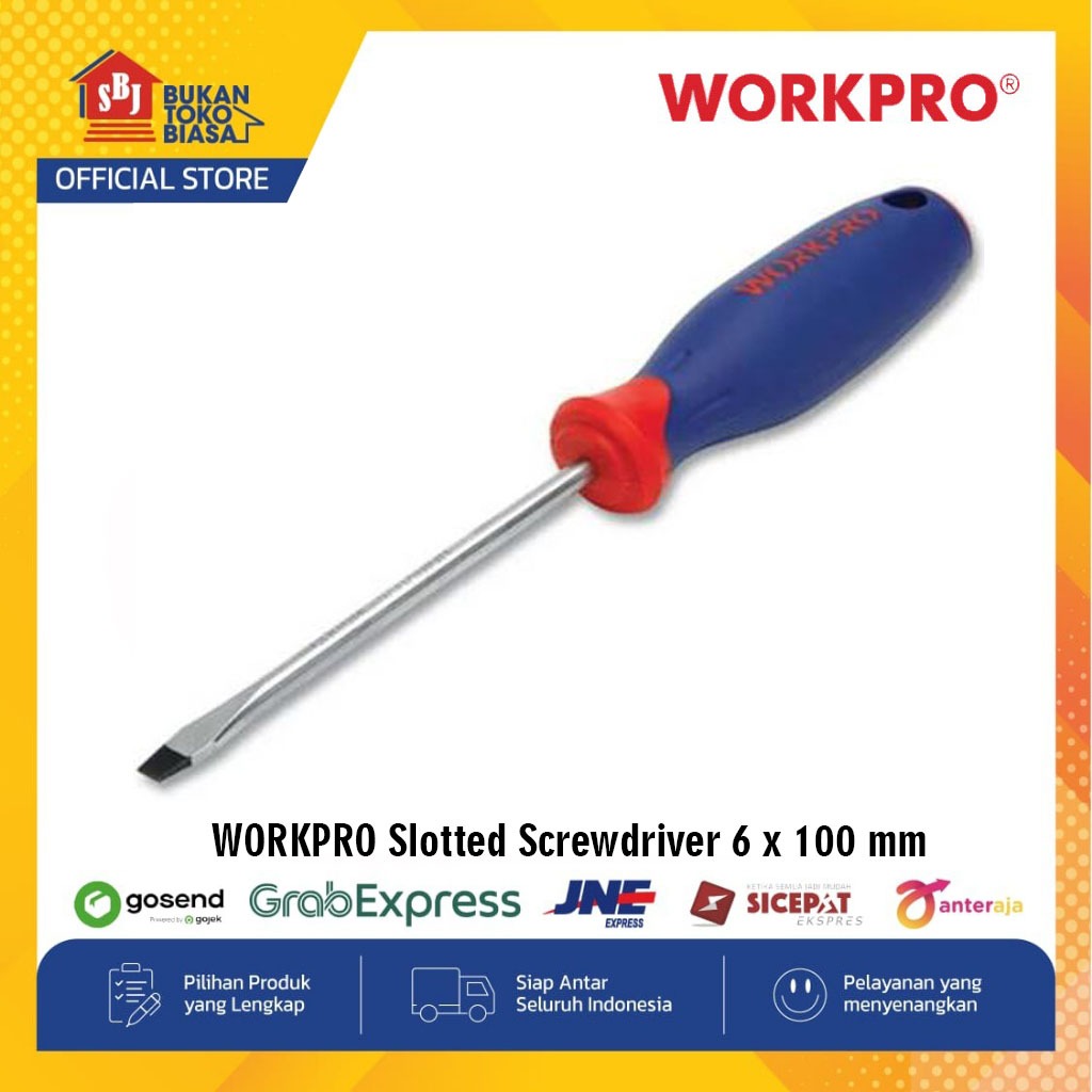 Workpro Obeng Minus (-) 6 x 100 mm Slotted Screwdriver W021227