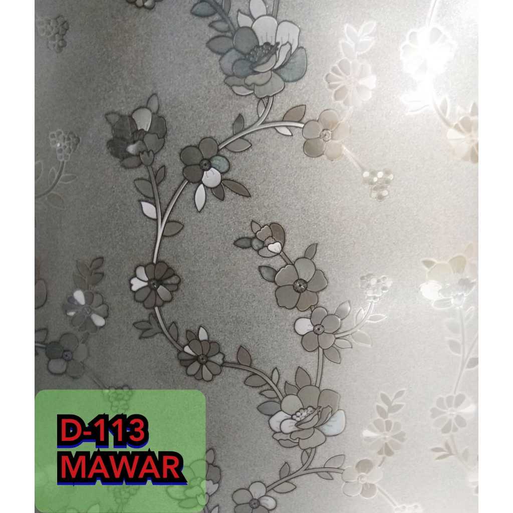 LUCKY CAT - STICKER KACA D113 MAWAR | KACA DIAMOND STICKER | STIKER KACA JENDELA | STIKER PINTU KACA