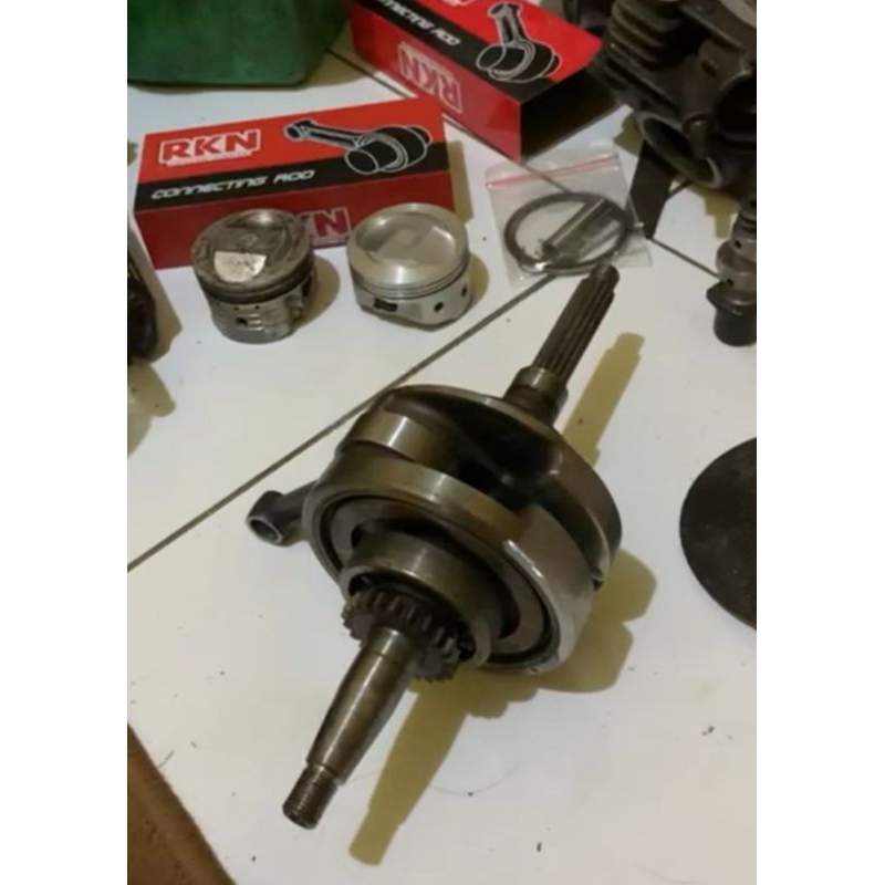 Kruk as mio sporty Modif paking selembaran struk up 3mm langkah 63.9 pen 13