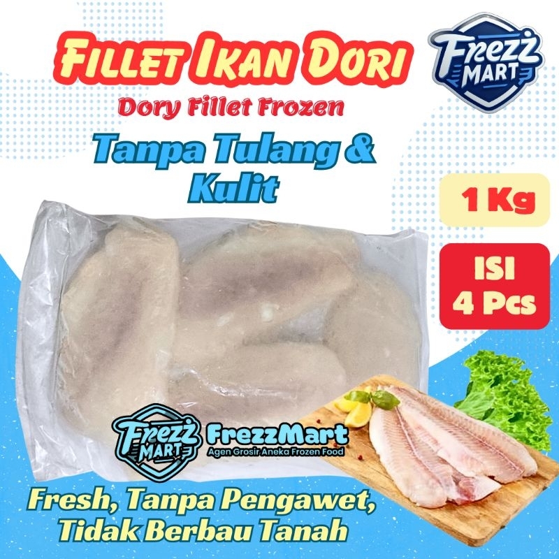 

Fillet Ikan Dori 1kg isi 4 Potong Tanpa Tulang dan Kulit Beku Frozen Food