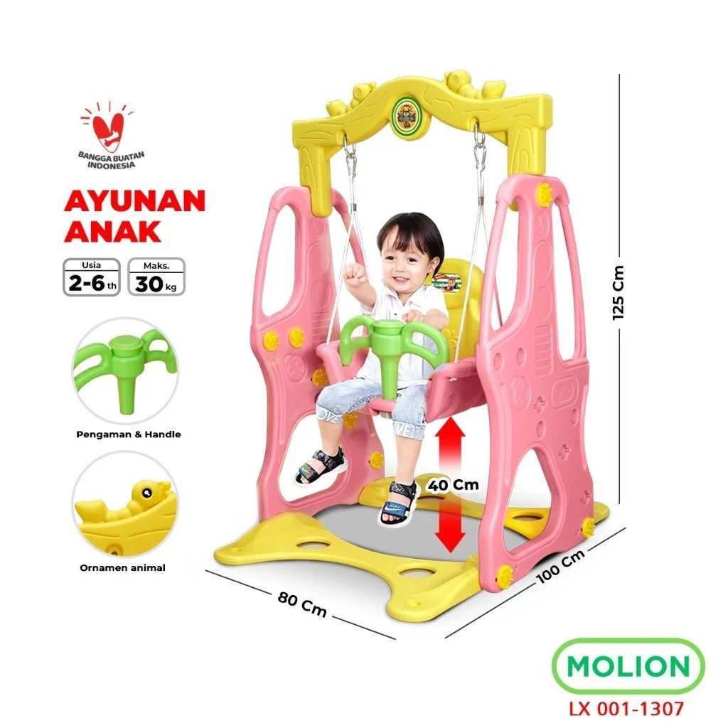 Molion Mainan Ayunan Anak M1307 Ayunan Anak Berbahan Plastik HDPE