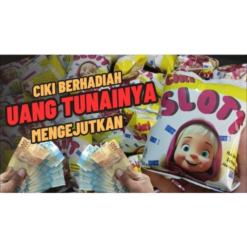 

Ciki Slott Berhadiah uang tunai - ciki berhadiah uang - Ciki berhadiah uang tunai 1 pack isi 10 pcs