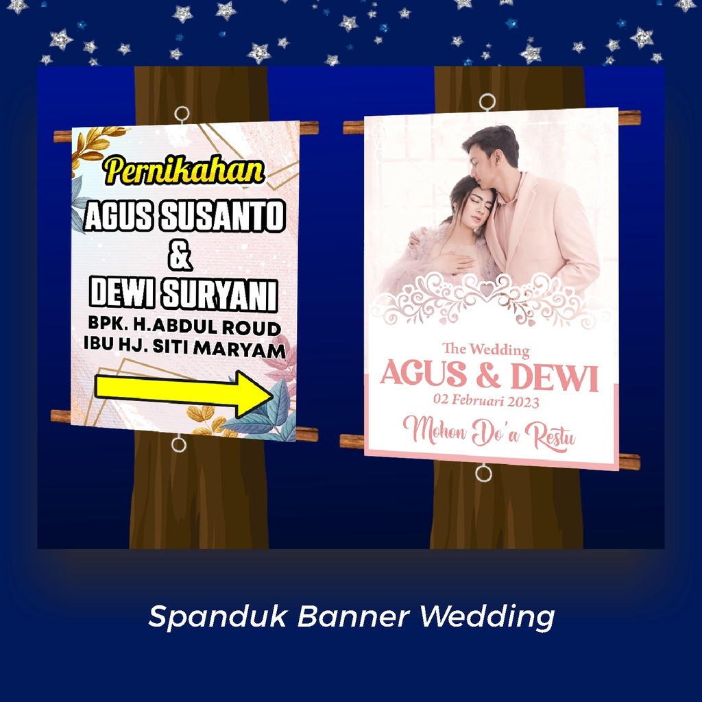 BANNER WEDDING PETUNJUK ARAH JALAN