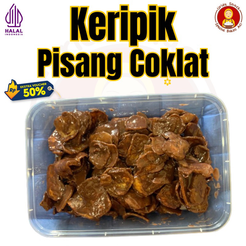 

Keripik Pisang Coklat Lumer 100 G, Gurih, Coklat Premium