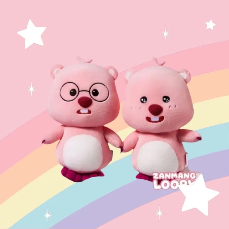 boneka loopy viral Boneka Loopy Lucu pakai Kacamata Plush toys doll Lembut