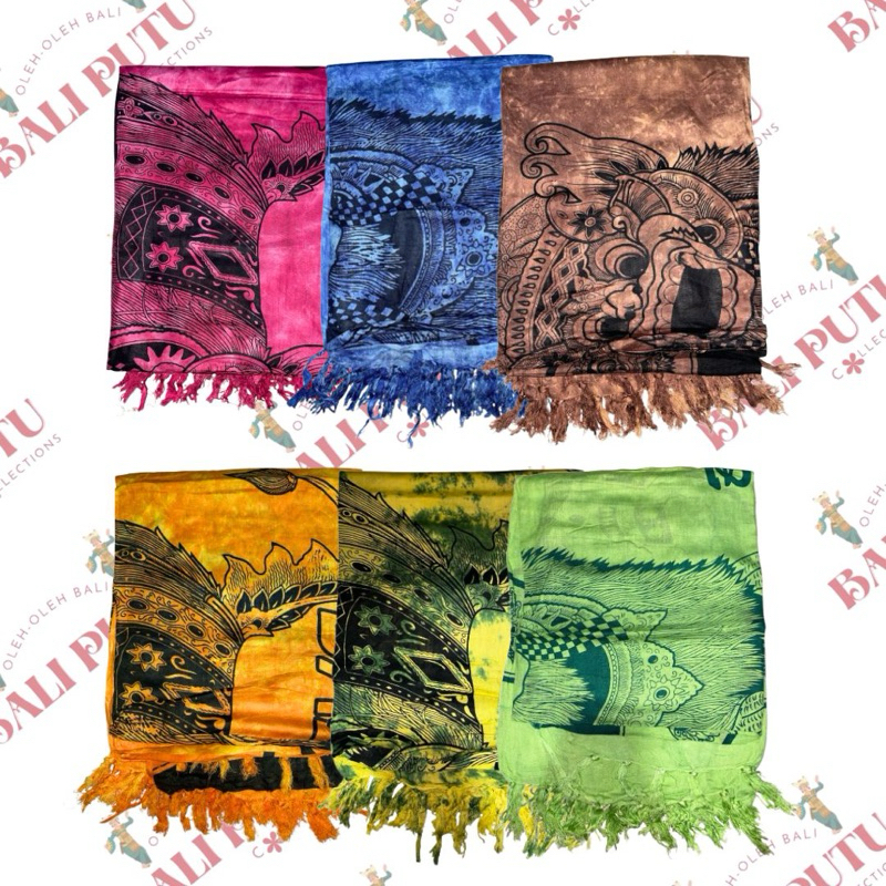 KAIN PANTAI BALI MOTIF BARONG BALI  | KAIN SARONG BALI | KAIN BALI | KAIN BALI PUTU COLLECTIONS
