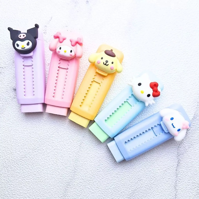 

CUTE & STYLISH SQUARE ERASER Penghapus Mekanik MOTIF SANRIO BENTUK KOTAK BERWARNA