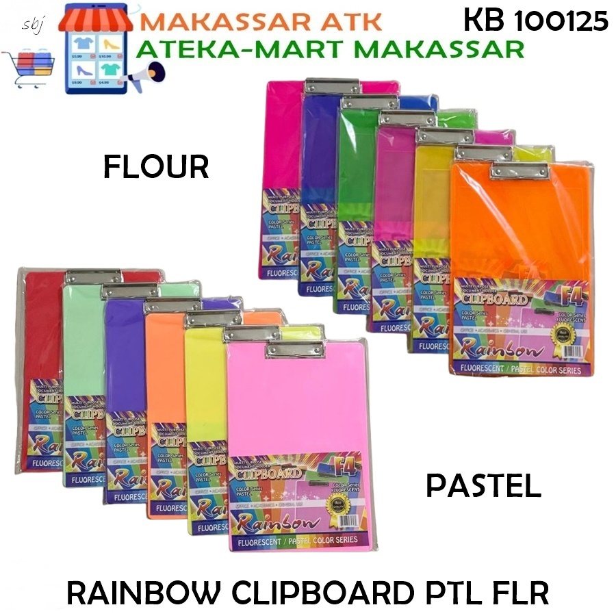 

[1PCS] RAINBOW CLIPBOARD PASTEL - FLOURECENTT