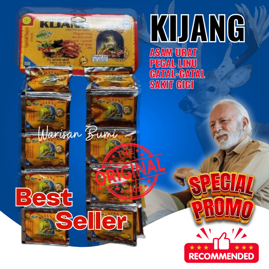 

Kapsul Kijang Asam Urat Isi 20 Saset Original Ampuh Pegal Linu