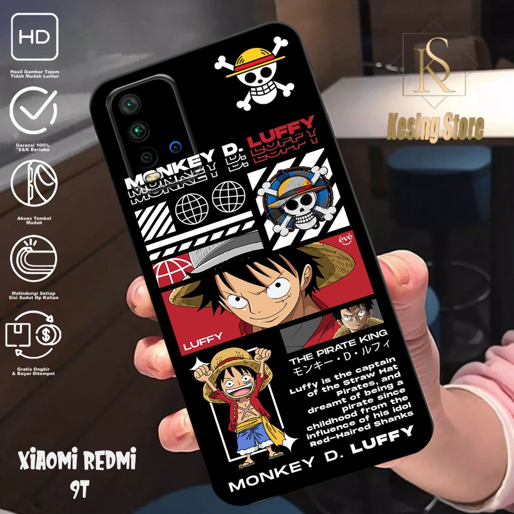Case XIAOMI REDMI NOTE 9T - Casing XIAOMI REDMI 9T ONE PIECE - Casing Hp  - Silokon Hp - Case Terbar