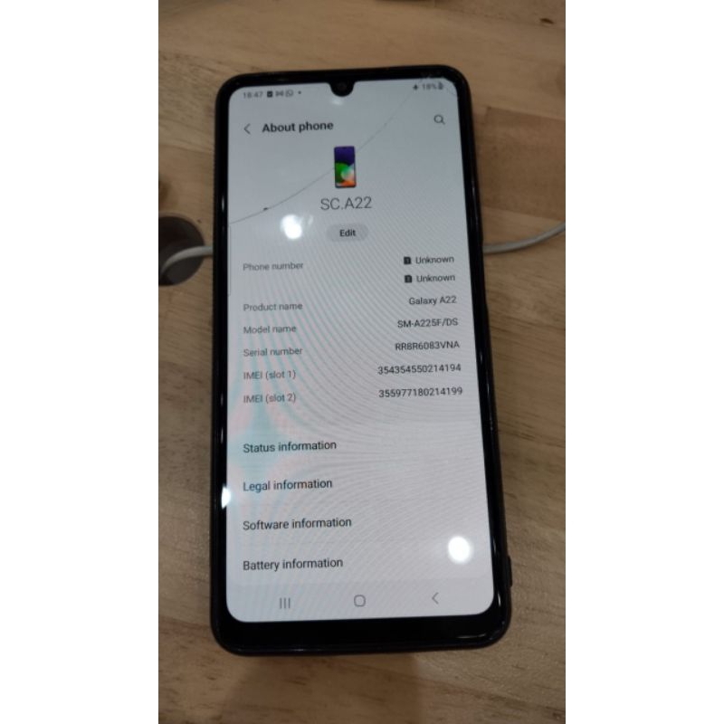 lcd samsung a22 4g original copotan pabrik