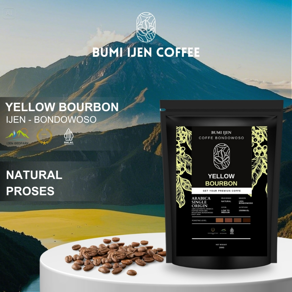 

Bumi ijen Coffee Bondowoso Arabica Yellow Bourbon Natural Proses - Single Origin Specialty
