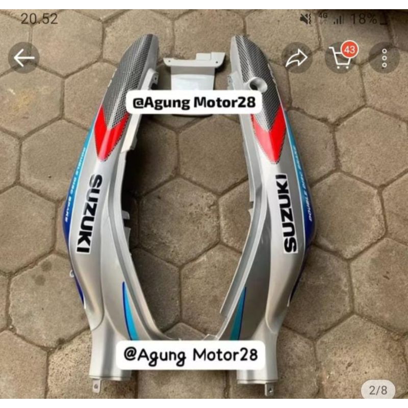 cover body belakang Suzuki satria lumba