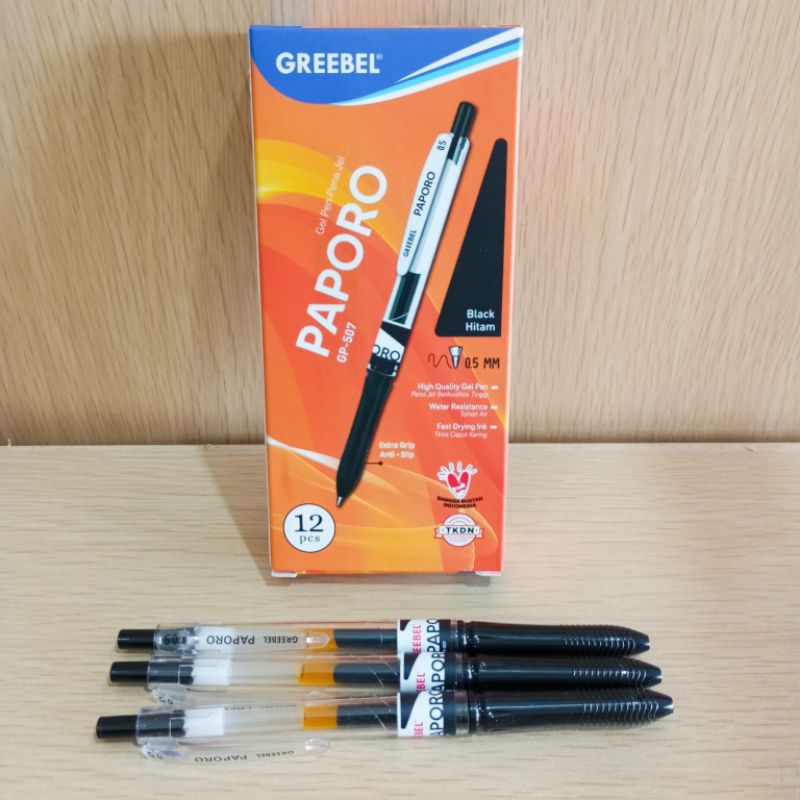 

(3 PCS) PULPEN PAPORO GREEBEL 0,5 ECER