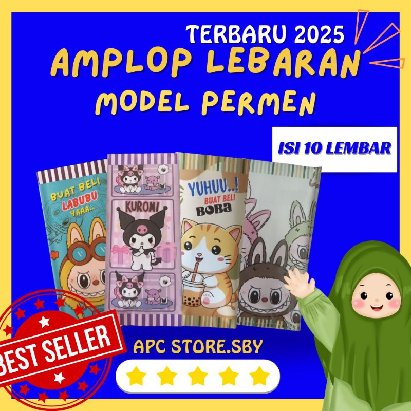 

(APC) AMPLOP LEBARAN MODEL PERMEN INSTAN 2025 LUCU UNIK AESTHETIC | 1 PACK 10 LEMBAR