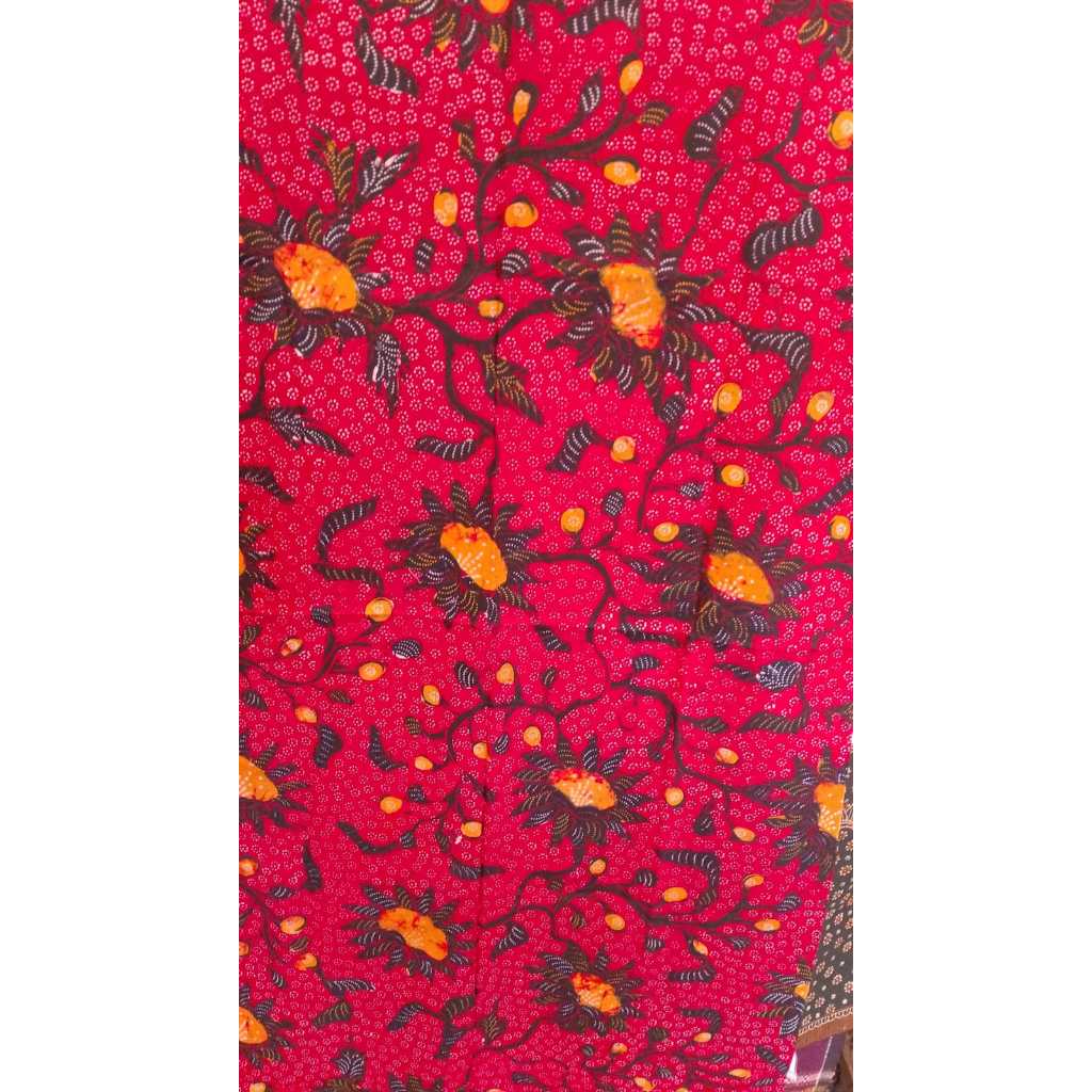 Selendang Batik Madura Sulung Merah