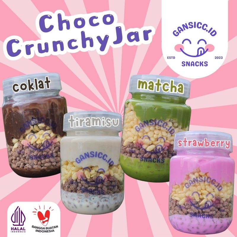 

Choco Crunchy Jar - Rice Crispy Coklat Lumer [by gansicc.id]