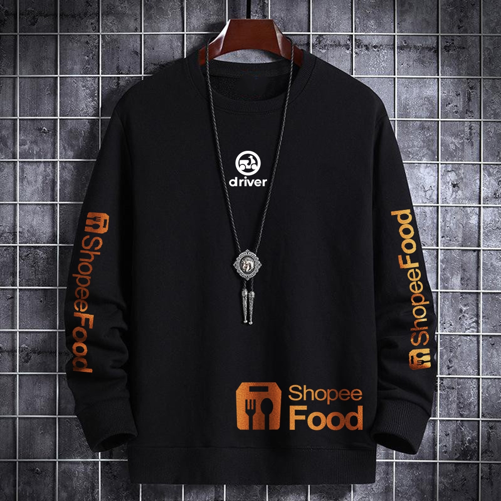 JAKET SWEATER DRIVER SHOPEE FOOD BAHAN KATUN COMBED TERBARU / JAKET SHOPEE SABLON FREE NAMA
