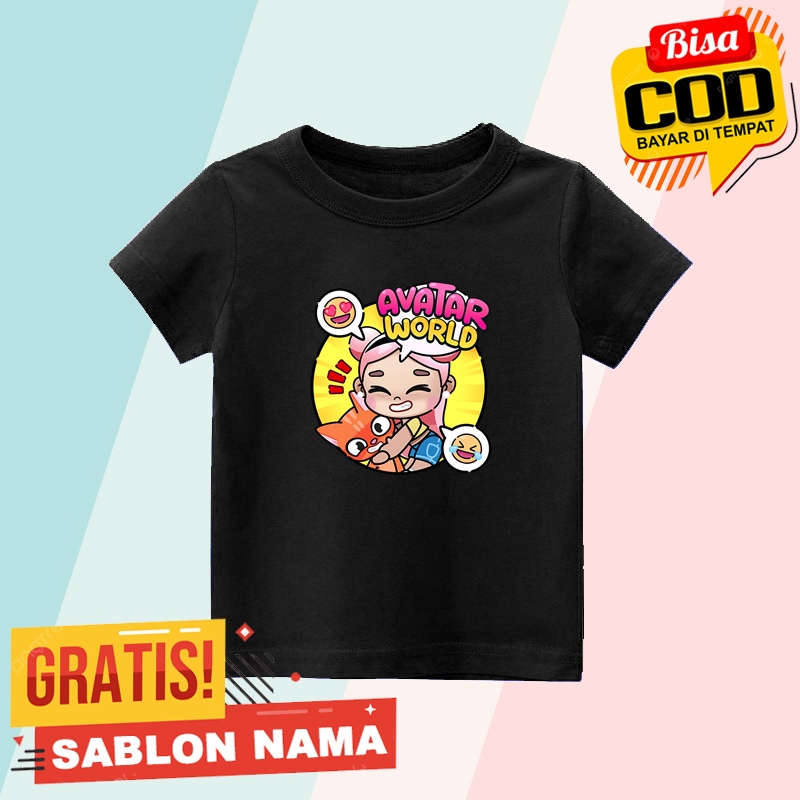 Baju Kaos Anak Avatar World Pazu / Kaos Anak Laki Laki & Perempuan Custom Nama Avatar World Pazu