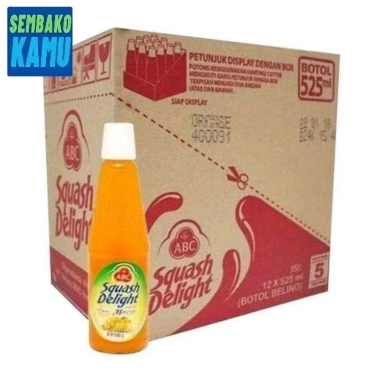 

Sirup ABC Squash Delight Orange 460 m - 1 Dus Isi 12 Botol