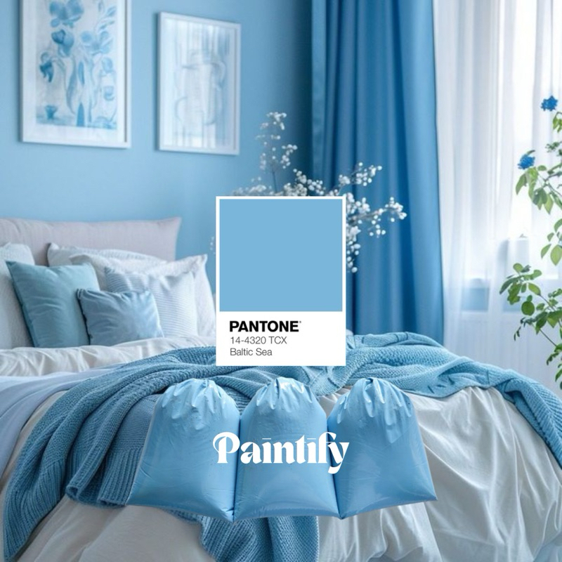 (1KG) Cat Tembok Doff Warna Biru Langit by Paintify