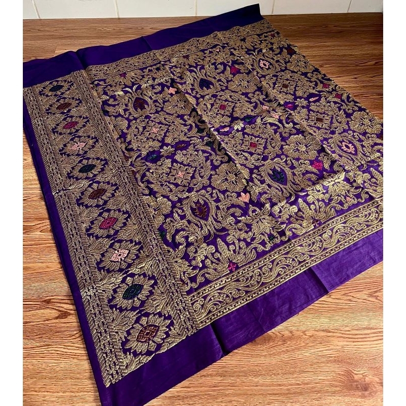 KAMEN KATUN LEMBARAN SONGKET BORDIR PREMIUM MOTIF 01/ KAIN BORDIR SONGKET BALI LEMBARAN