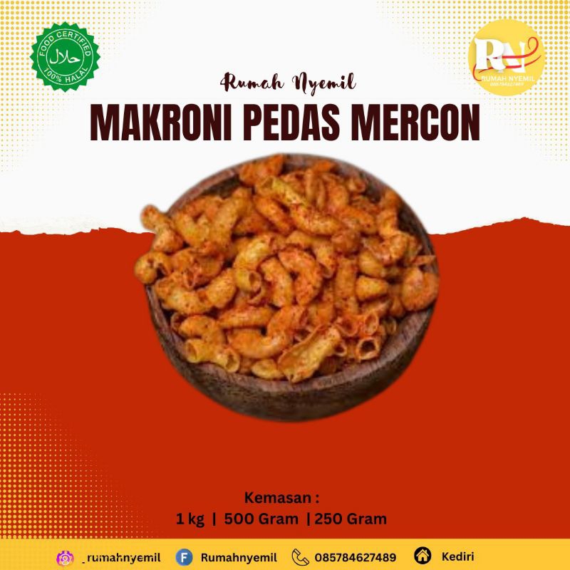 

Makroni Ekstra Pedas Mercon Daun Jeruk