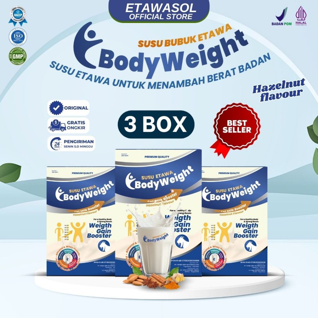 

Susu Kambing Etawa Penggemuk Badan Efektif BodyWeight Susu Etawa untuk Penambah Berat Badan Paket 3 Box